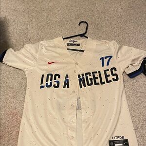 Nike Cream and Blue Los Angeles Jersey